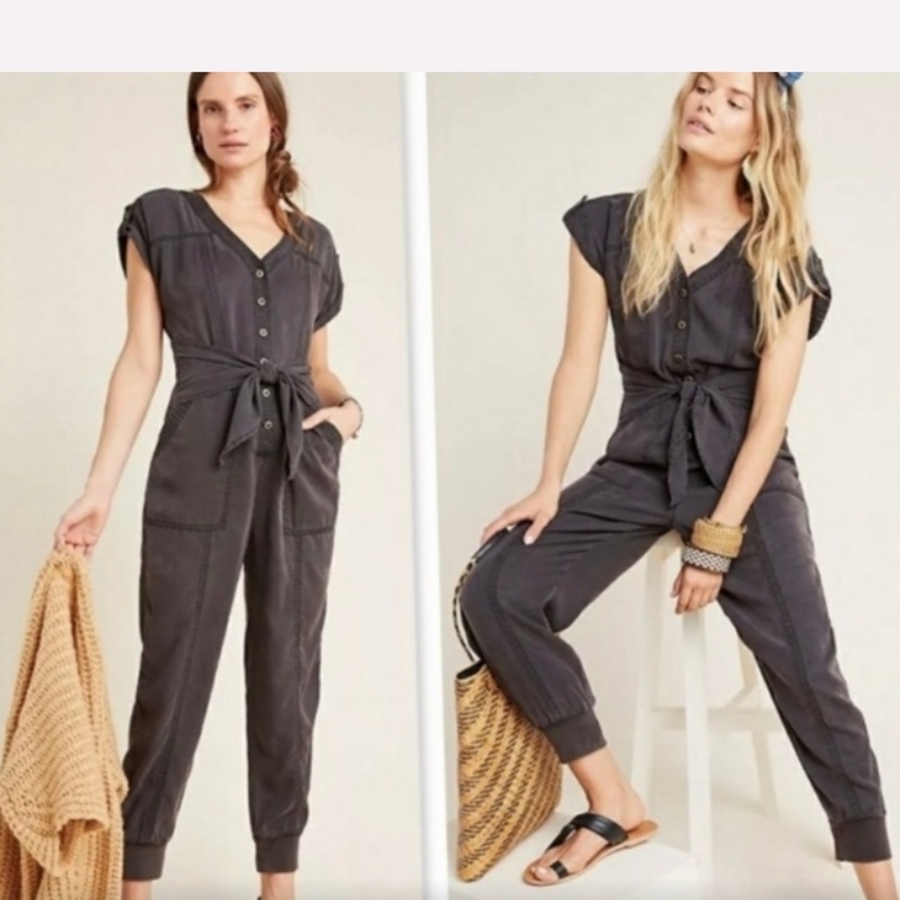 Anthropologie Washed Black Huxley Utility Jogger